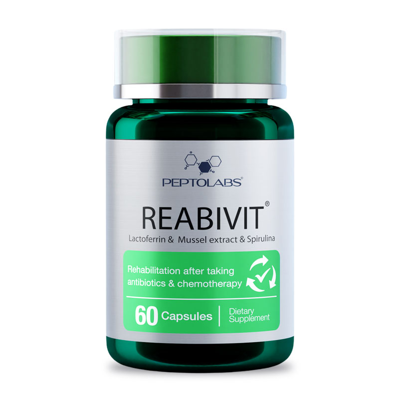 Реабивит (Reabivit) 60 капсул - Реабилитация после приема антибиотиков, химиотерапии и других курсов