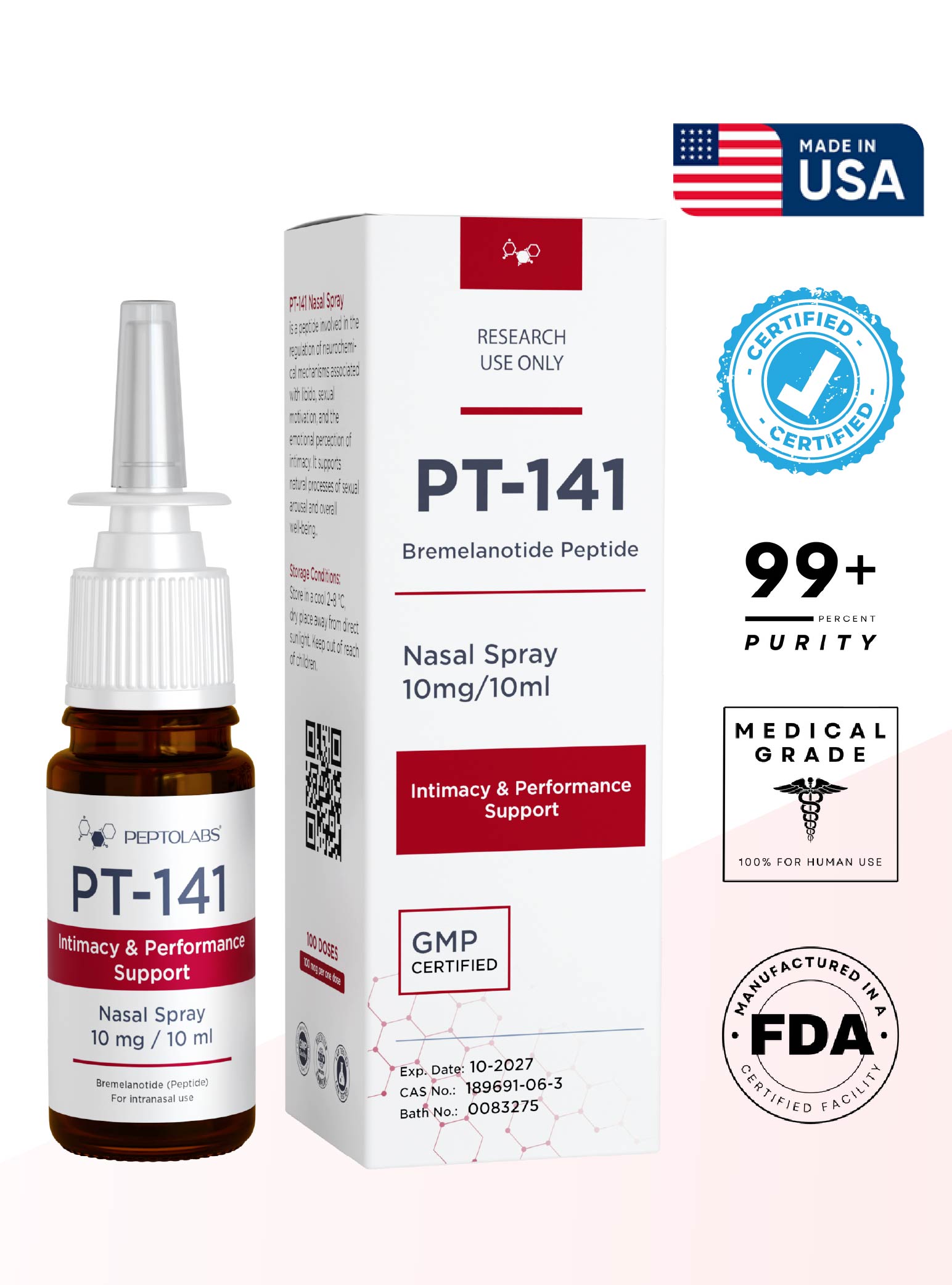 PT-141 (Bremelanotide) 10 мг — назальный спрей